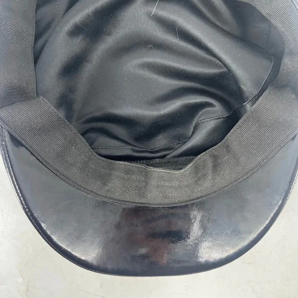 Eugenia Kim Jessa Black Patent Leather Baker Boy Hat Newsboy Cap Faux Leather - Picture 16 of 16